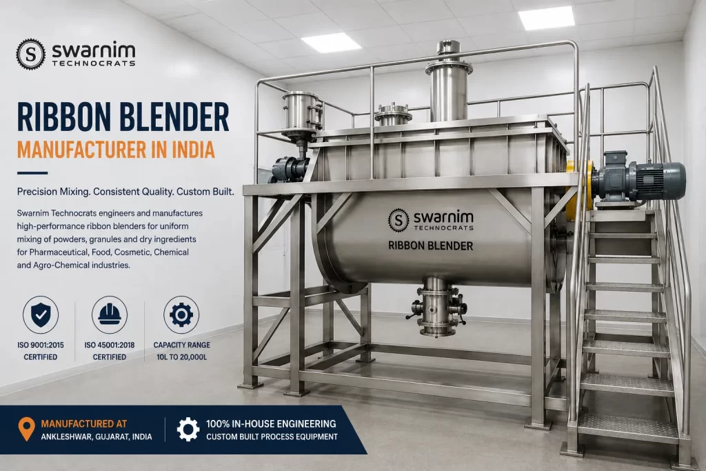 Ribbon Blender Manufacturer in India – Swarnim Technocrats